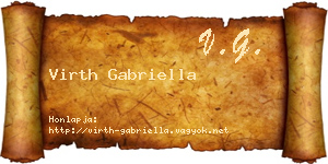 Virth Gabriella névjegykártya